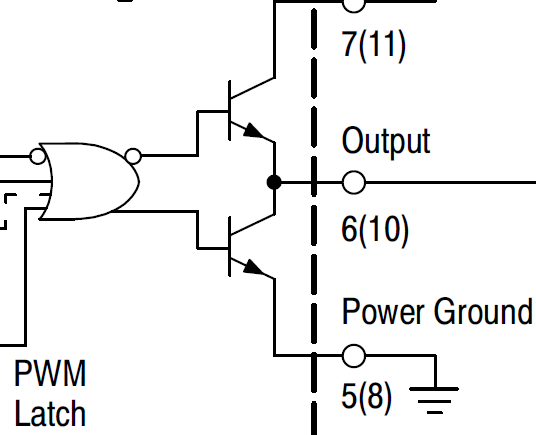 Analyze the driven output circuit
