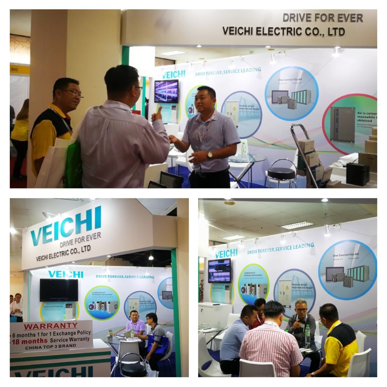 VEICHI team introduces products to customers